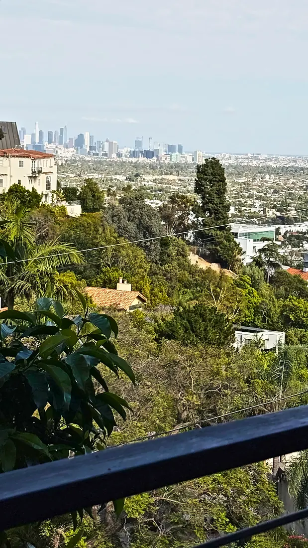 View across the canyon to downtown Los Angeles